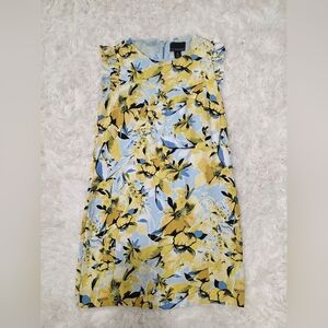 Cynthia Rowley Yellow & Blue Floral Dress. Size 6
